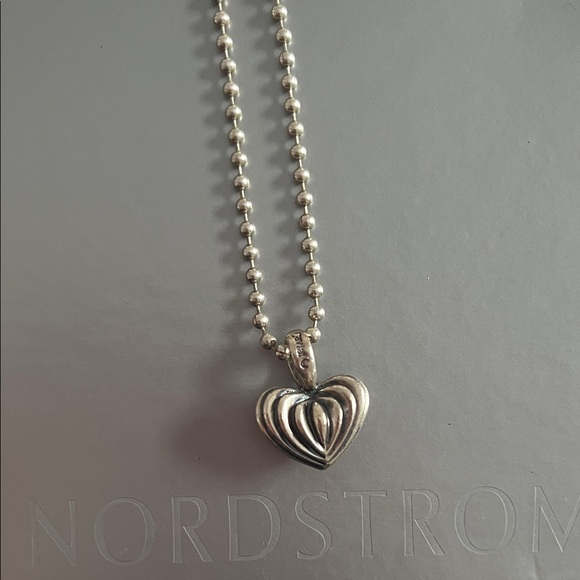 Lagos Caviar Fluted Heart Pendant Necklace - Picture 4 of 4